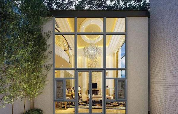 Aluminum double inward opening windows