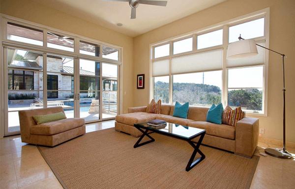 Aluminum frame sash flush window