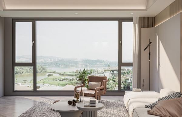 Tilt & Turn Thermal Break Aluminum Window With Mesh