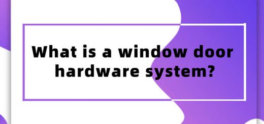 What is a window door hardware system?